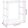 vidaXL Portant de bois de chauffage noir 55x30x61 cm acier
