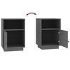 vidaXL Tables de chevet 2 pcs Gris 40x34x55 cm Bois de pin massif