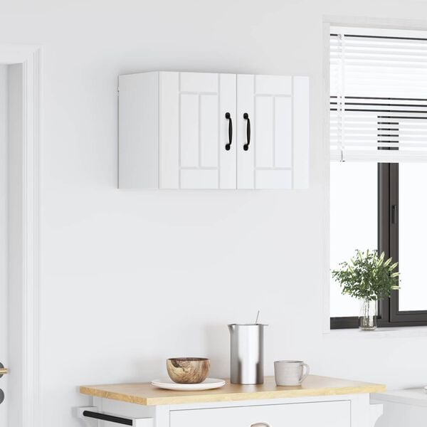 vidaXL Meuble mural de cuisine Blanc 60 x 31 x 40 cm Bois d'ing&eacute;nierie