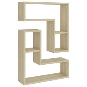 vidaXL &Eacute;tag&egrave;res murales 2pcs ch&ecirc;ne sonoma 50x15x50cm bois d'ing&eacute;nierie