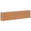 vidaXL Lit sur&eacute;lev&eacute; de jardin 320x40x77 cm Acier galvanis&eacute; Argent&eacute;