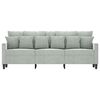 vidaXL Canap&eacute; &agrave; 3 places Gris clair 180 cm Velours