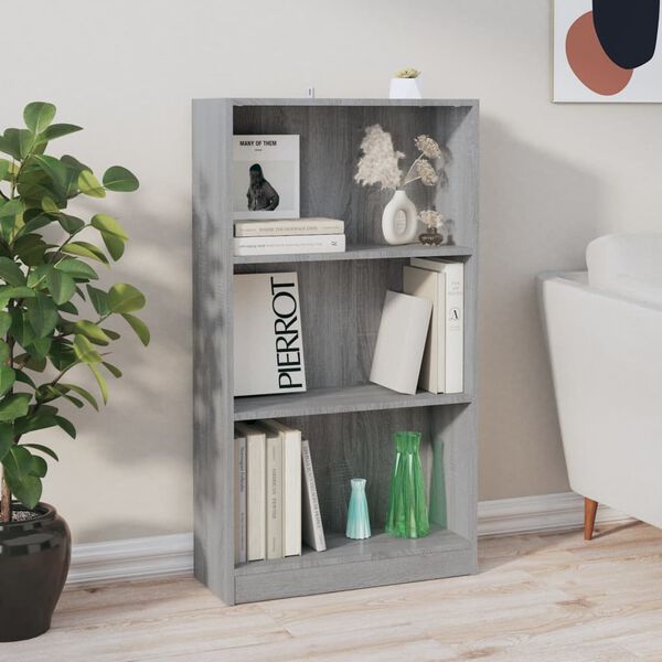 vidaXL Biblioth&egrave;que Sonoma gris 60x24x109 cm Bois d'ing&eacute;nierie