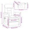 vidaXL Chaise de massage avec coussin Taupe 70.5 x 96.5 x 95 cm tissu