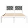 vidaXL Cadre de lit Gris clair 120 x 190 cm Pin massif