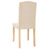 vidaXL Chaises &agrave; manger lot de 4 cr&egrave;me tissu