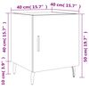 vidaXL Tables de chevet 2 pcs blanc brillant 40x40x50 cm