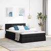 vidaXL Lit avec rangement et matelas avec matelas Noir 140 x 200 cm