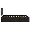 vidaXL Cadre de lit avec t&ecirc;te de lit Noir 140 x 190 cm Pin massif