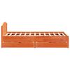 vidaXL Cadre de lit sans matelas cire marron 120x200cm bois pin massif
