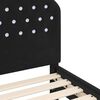 vidaXL Cadre de lit pour enfants avec t&ecirc;te de lit Noir 90 x 200 cm