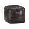 vidaXL Pouf 40 x 40 x 40 cm Noir Cuir véritable de chèvre