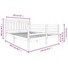 vidaXL Cadre de lit sans matelas blanc bois de pin massif