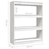 vidaXL Biblioth&egrave;que/S&eacute;parateur de pi&egrave;ce Blanc 100x30x103 cm Pin massif