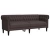 vidaXL Ensemble de canap&eacute;s 3 pcs marron fonc&eacute; tissu