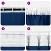 vidaXL Rideaux occultants avec anneaux 2 pcs Bleu fonc&eacute; 175 x 140 cm