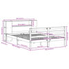 vidaXL Lit biblioth&egrave;que sans matelas cire marron 140x190 cm pin massif