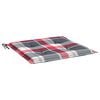 vidaXL Coussins de chaise de jardin lot de 2 carreaux rouges 40x40x4cm
