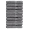 vidaXL Serviettes de qualit&eacute; sup&eacute;rieure SOLUND 10 pcs gris 600 g/m&sup2;