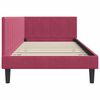 vidaXL Cadre de lit d'angle Bordeaux 90 cm x 200 cm Velours