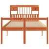 vidaXL Lit biblioth&egrave;que sans matelas cire marron 120x200 cm pin massif