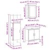 vidaXL Ensemble de mobilier de salle de bain avec &eacute;tag&egrave;re 3 pcs Marron