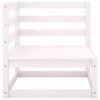 vidaXL Salon de jardin 9 pcs Blanc Bois de pin massif