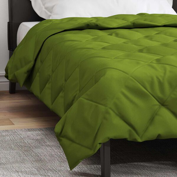 vidaXL Duvet d'&eacute;t&eacute; simple Vert 200 x 140 cm Microfibre