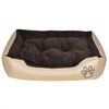 vidaXL Lit chaud pour chiens avec coussin rembourré Taille XL