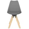 vidaXL Chaises &agrave; manger pivotantes lot de 4 gris PP