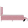 vidaXL Lit &agrave; ressorts avec matelas Rose 90 x 200 cm Velours