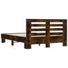 vidaXL Cadre de lit sans matelas ch&ecirc;ne fum&eacute; 120x200 cm