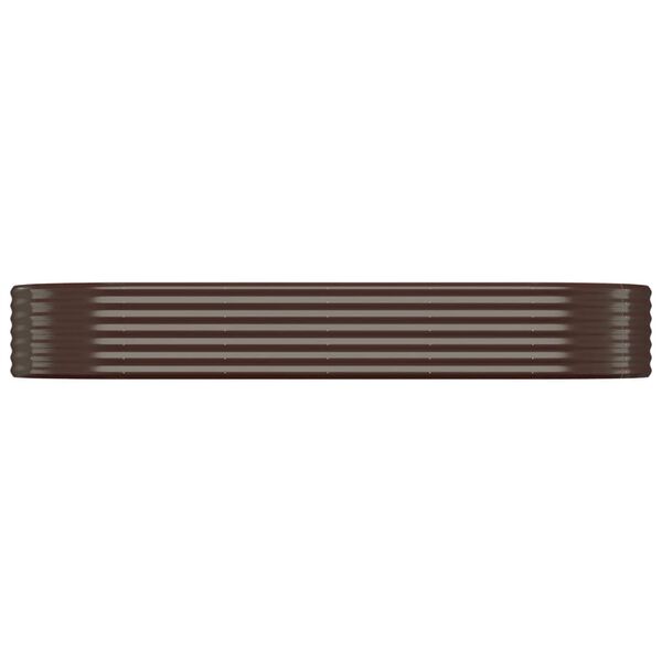 vidaXL Lit sur&eacute;lev&eacute; de jardin Acier galvanis&eacute; marron