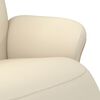 vidaXL Fauteuil inclinable avec repose-pieds cr&egrave;me similicuir