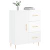 vidaXL Buffet Blanc brillant 69,5x34x90 cm Bois d'ing&eacute;nierie