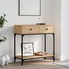 vidaXL Table console ch&ecirc;ne sonoma 75x34,5x75 cm bois d'ing&eacute;nierie