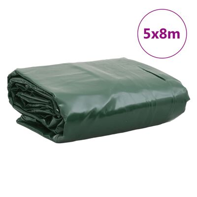 vidaXL Bâche vert 5x8 m 650 g/m²