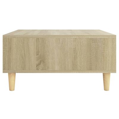 vidaXL Table basse blanc et chêne sonoma 60x60x30 cm bois d'ingénierie