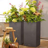 LECHUZA Jardini&egrave;re CANTO Stone 40 High ALL-IN-ONE Noir graphite
