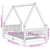vidaXL Cadre de lit pour enfant 90x190 cm Bois de pin massif