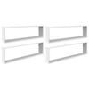 vidaXL &Eacute;tag&egrave;res cube murales 4 pcs Blanc 100x15x30cm bois d'ing&eacute;nierie