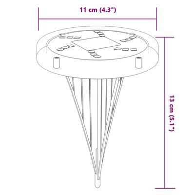 vidaXL Lampes solaires de sol et piquets de sol extérieur 4 pcs