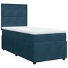 vidaXL Sommier &agrave; lattes de lit avec matelas bleu 90x190 cm velours
