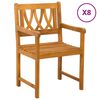 vidaXL Chaises de jardin 8 pc Naturel Bois d'Acacia Massif
