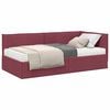 vidaXL Cadre de lit d'angle avec matelas 2 pc Bordeaux 100 x 200 cm