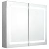 vidaXL Amoire de salle de bain avec miroir Gris b&eacute;ton 80 x 12 x 68 cm