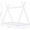 vidaXL Cadre de lit d'enfant Blanc Bois de pin massif 80x160 cm