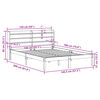 vidaXL Cadre de lit sans matelas blanc 140x190 cm bois de pin massif
