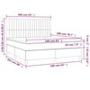 vidaXL Sommier &agrave; lattes de lit avec matelas Gris clair 160x200cm Tissu