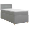 vidaXL Lit boxspring avec matelas Gris clair 90 x 190 cm Tissu